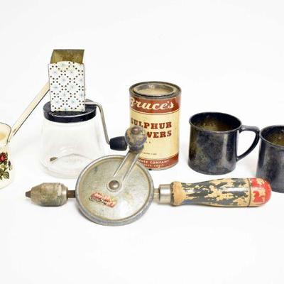 Vintage Kitchen Items + Hand Drill