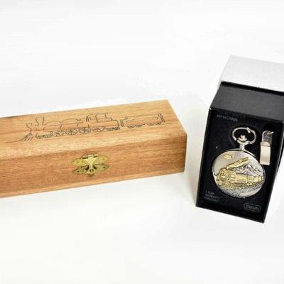 Railroad Spike Bottle Opener + Detail Pocket Watch