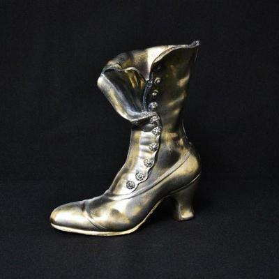 Metal/Brass Victorian Boot Vase