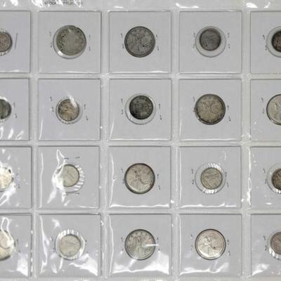 #2704 â€¢ (20) Canadian 10 Cent & 25 Cent Coins
