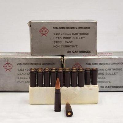 #1609 â€¢ 100 Rounds of Norinco 7.62x39mm
