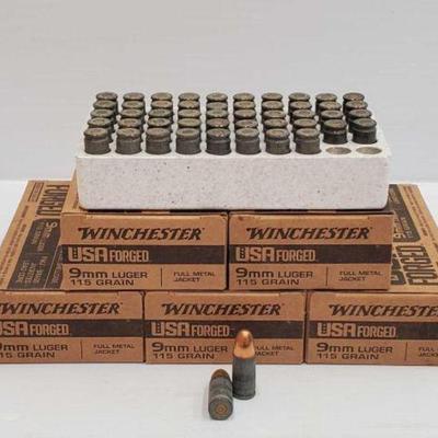 #1385 â€¢ NEW!!! 250 Rounds of Winchester 9mm Ammo
