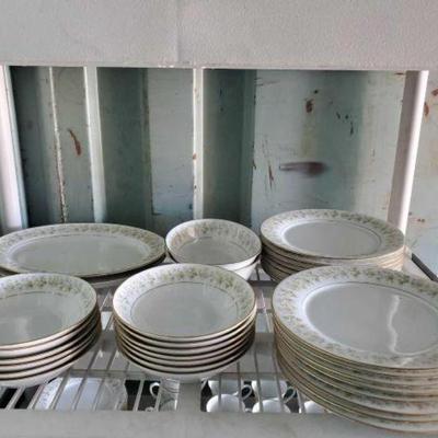 #3058 â€¢ 33pc Noritake Fine China Plates and Salad Bowls
