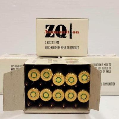 #1625 â€¢ 80 Rounds of ZQI 7.62x51mm Ammo
