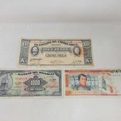 #2764 â€¢ (3) Mexico Banknotes
