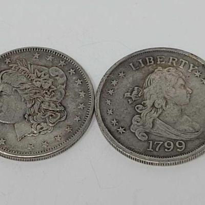 #2800 â€¢ Morgan Silver & Liberty Coin Replicas
