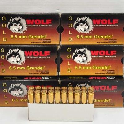 #1610 â€¢ 120 Rounds of Wolf 6.5mm Grendel Ammo
