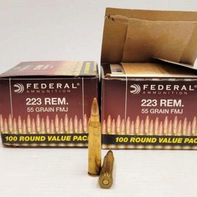 #1650 â€¢ NEW!!! 200 Rounds of Federal Ammunition 223REM.
