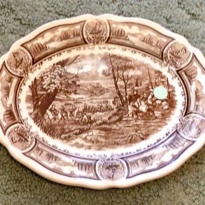 Brown transfer ware 