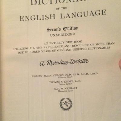 1943 unabridged Webster Dictionaryr