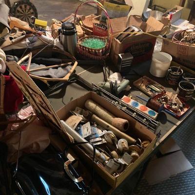 Underneath is a nice wood ping-pong table!