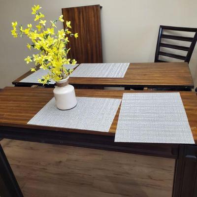 RTG Counter height table, leaf, 4 stools with back, 2 stools w/o backs