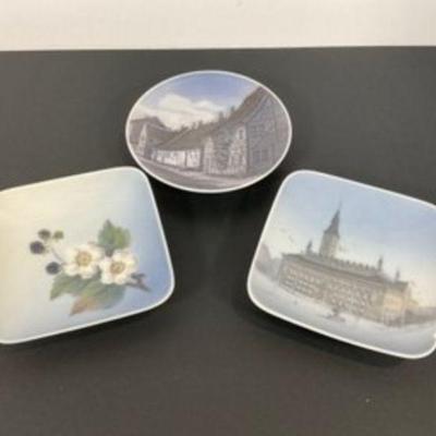Royal Copenhagen Small Painted Plates