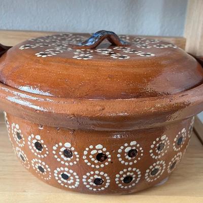 Painted clay pot