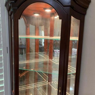 Lighted Corner China Hutch