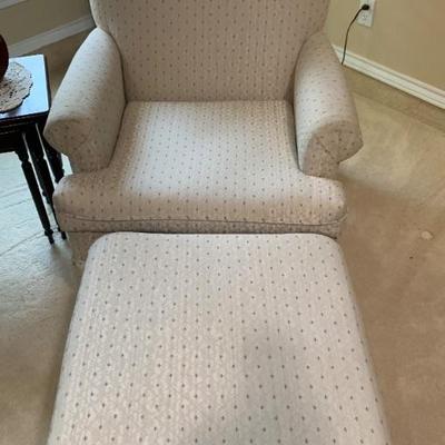 Diamond Parken Fabric Chair and Ottoman