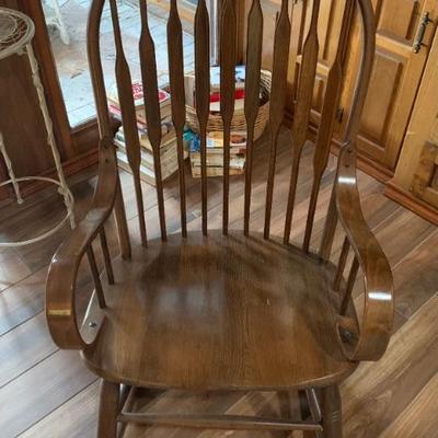 Amish Style Paddle Back Rocking Chair