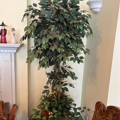 a large artificial ficus tree