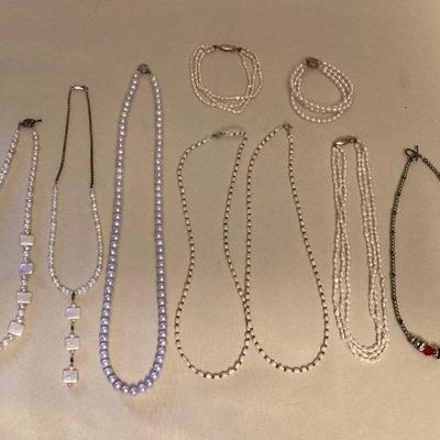 TTK154 Genuine Pearl Necklaces & Bracelets 