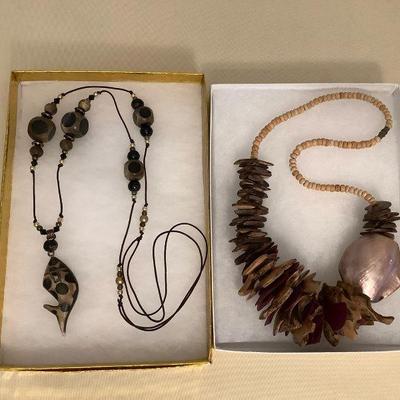 TTK136 Two Beautiful Beaded Necklaces New 