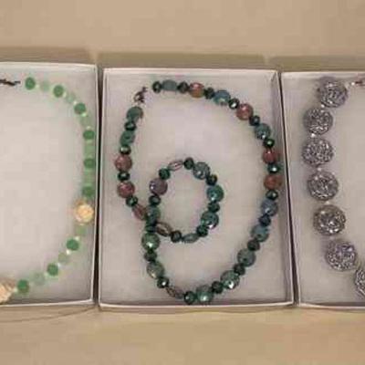 TTK132 Three Beautiful Beaded Necklaces New