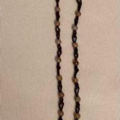 TTK160 Carved Jade Pendant On Adjustable Cord Necklace 