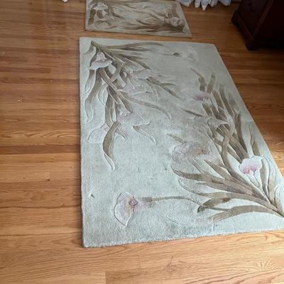 Carved calla lily rugs