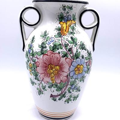 Italian pottery vase ht. 12 1/2â€