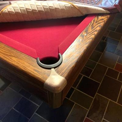 Quality full size slate top pool table
