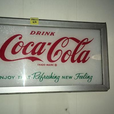 Coke machine glass insert