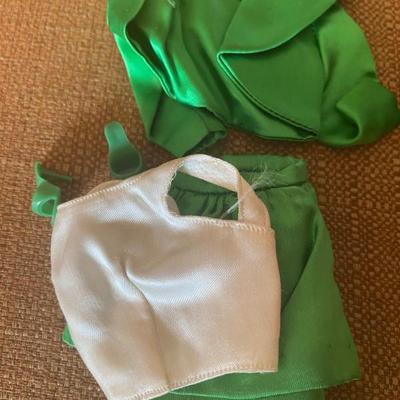 Vintage Barbie Theatre Date outfit with RARE Green Mules