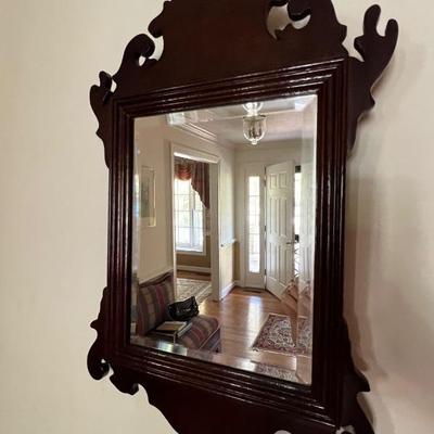 Henkel Harris small Chippendale mirror (matching shelf available)