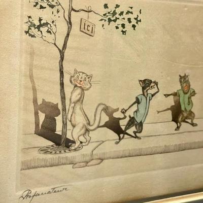 Several framed â€œDirty Dogsâ€ by Boris Oâ€™Klein 