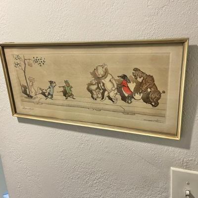 Several framed â€œDirty Dogsâ€ by Boris Oâ€™Klein 