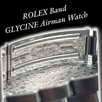 Vintage GLYCINE Airman Watch with ROLEX Band