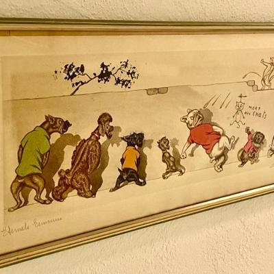Several framed â€œDirty Dogsâ€ by Boris Oâ€™Klein 