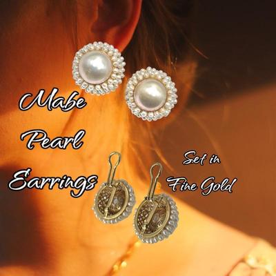 Mabe / Cluster Pearl Earrings