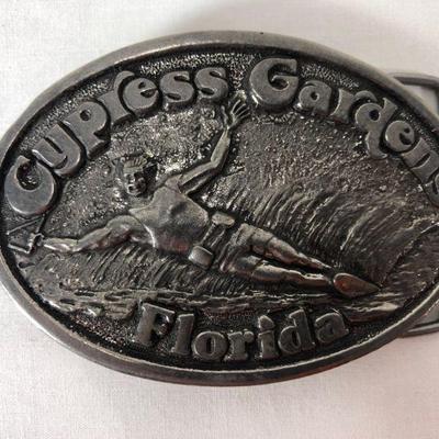 Cypress gardens Belt Buckle- Vintage Adezy