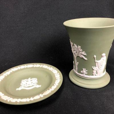 Green Wedgwood jasperware