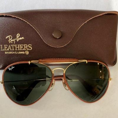 Vintage Ray- Ban Leathers Aviator Sunglasses