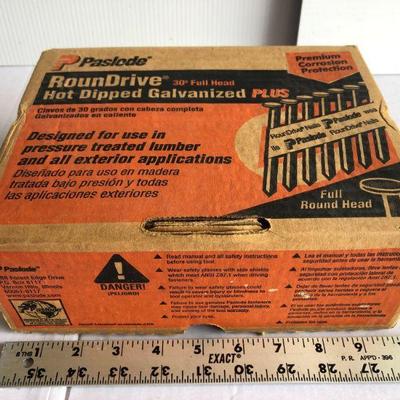 Box of Paslode Round Drive 3 1/4" nails