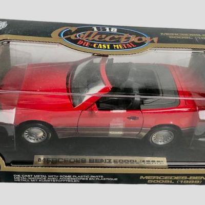 1989 Mercedes Benz 500 SL Die Cast Car 1:18 Roadtough
