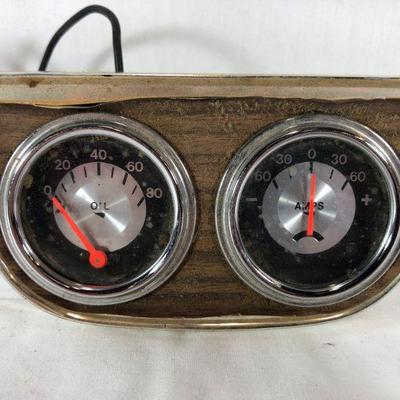 Vintage car part- Oil & Amp Gauge made in Japan