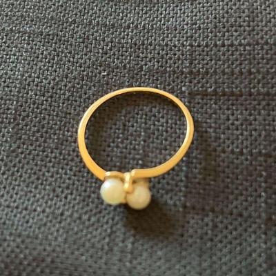 Goold and Pearl Ring