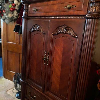 Cherrywood Gentleman's chest with matching night stand