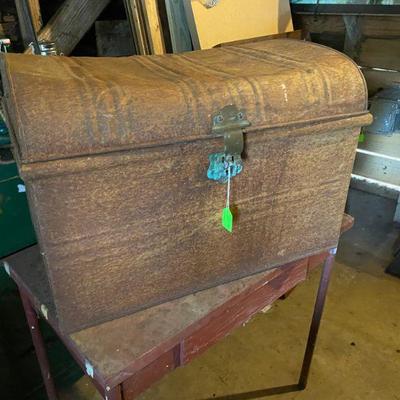 Antique metal chest