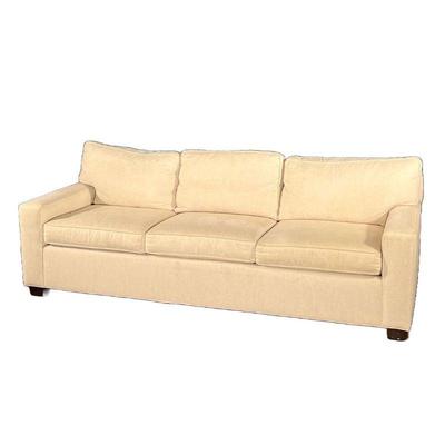 MITCHELL GOLD + BOB WILLIAMS CREAM COUCH | Large cream-colored couch by Mitchell Gold & Bob Williams. - l. 89 x w. 34 x h. 30 in 