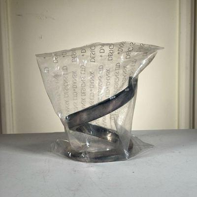 Bertil Vallien for Danks Design Silver Plated Candle Holder | New in sealed bag. Sculptural silver-plated, coiled candle holder and...