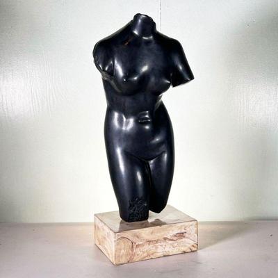 Alva Studios Venus Sculpture | Venus sculpture in bronze and stone. Height includes base. Alva Studios (Alfred Wolkenburg) . - l. 7.5 x...
