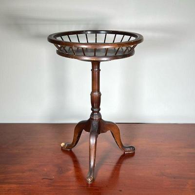 Wood Plant Stand | Plant stand with tripod base. - h. 21 x dia. 14 in 